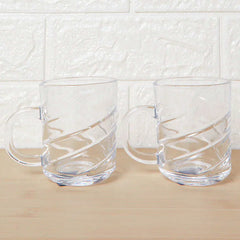 Glass Coffe & Tea Cup / Mug Enjoy Your Drink in Style (6 pcs Set / 220 ML)