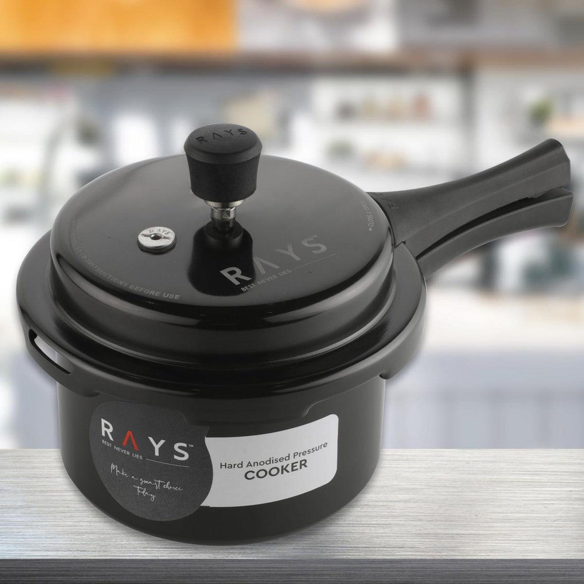 Aluminium Rays Black Beauty Pressure Cookers With Outer Lid (2.5 Litres)