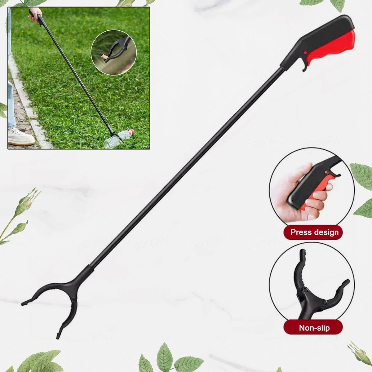 Tool Pick Up Stick for Elderly, Robust Gripping Tool for Outdoor Cleaning (1 pc / Big)