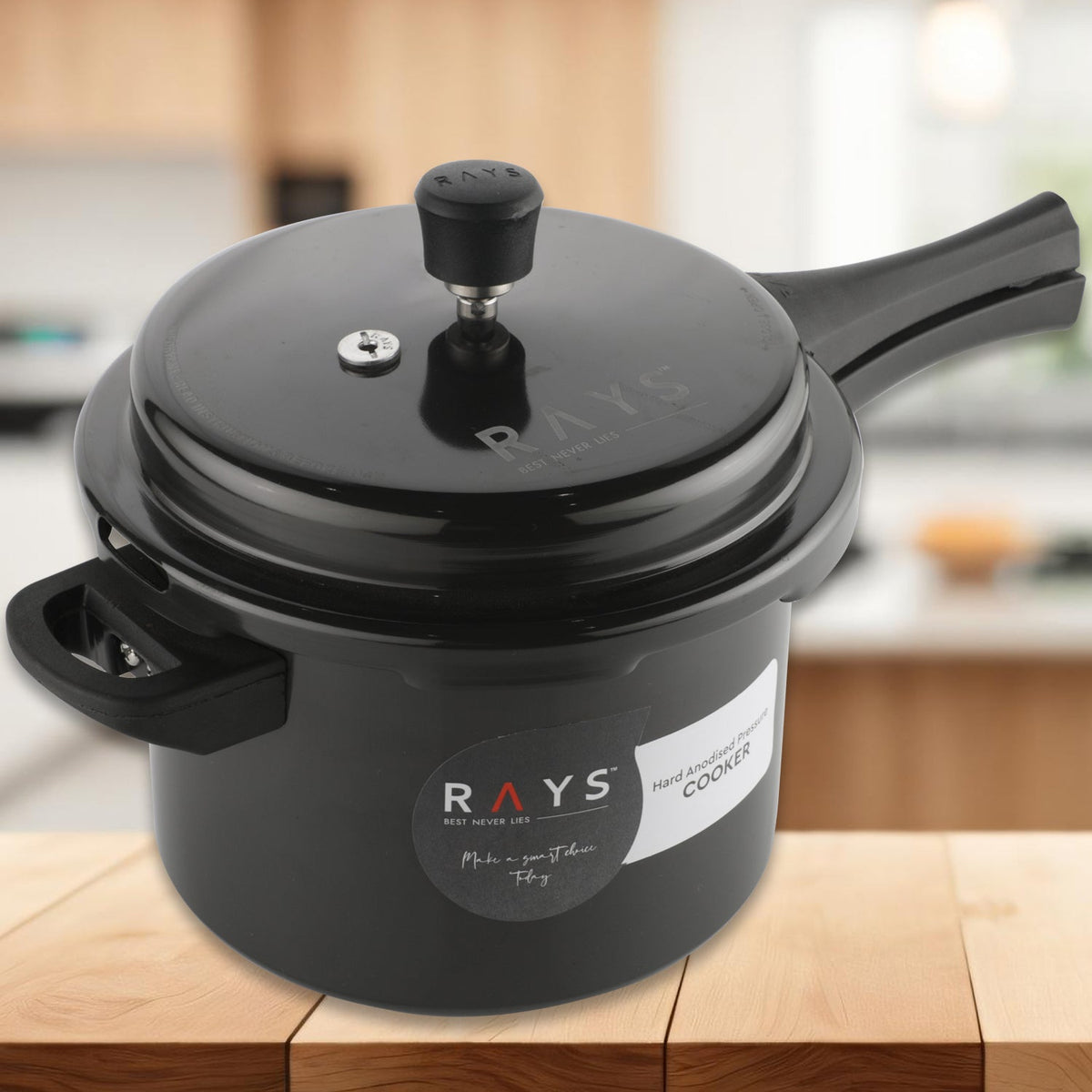 Aluminium Rays Black Beauty Pressure Cookers With Outer (5.5 Litres)