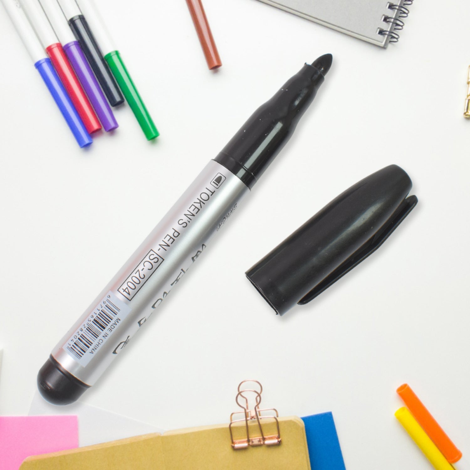 Black Marker used in all kinds of school, college (4 Pcs Set)