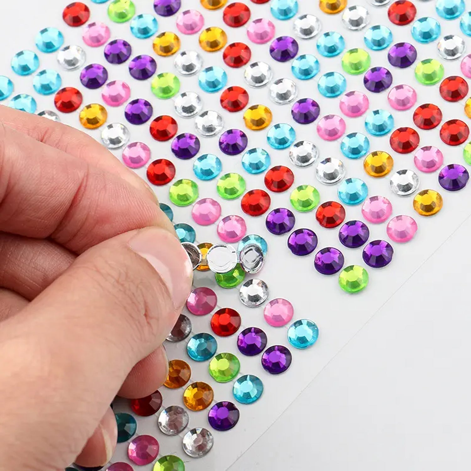 Self Adhesive Multi Size Shaped Shining Stones Crystals Stickers For Art & Craft, Mobile Phone Decoration, Jewellery Making, School Projects, Creative Work