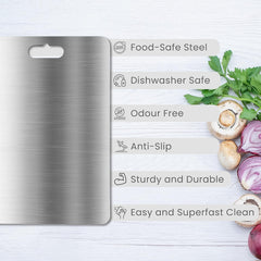 Stainless Steel Vegetable & Fruit Cutting Chopping Board (31×20 Cm / 1 Pc)