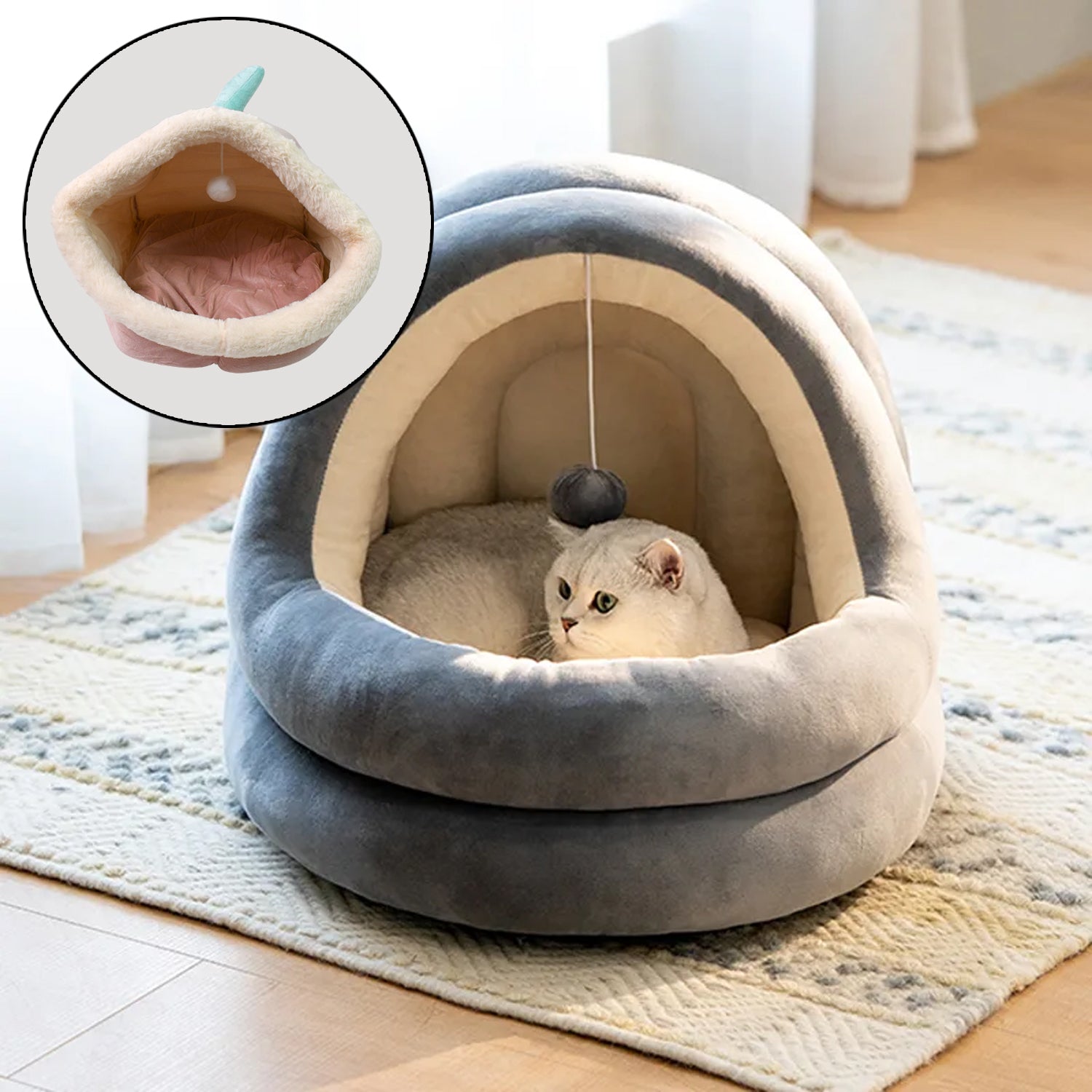 Cozy Dog and Cat Bed, Stay Warm, Washable Pet Bed (1 Pc)