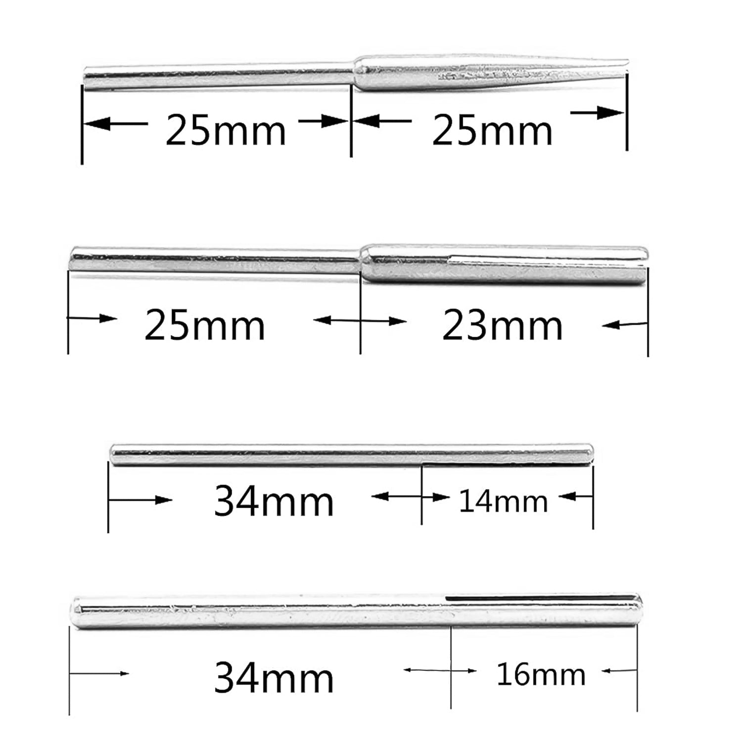 Sandpaper Clamp 3 mm Split Mandrels Long Abrasive Holder (4 Pcs Set)