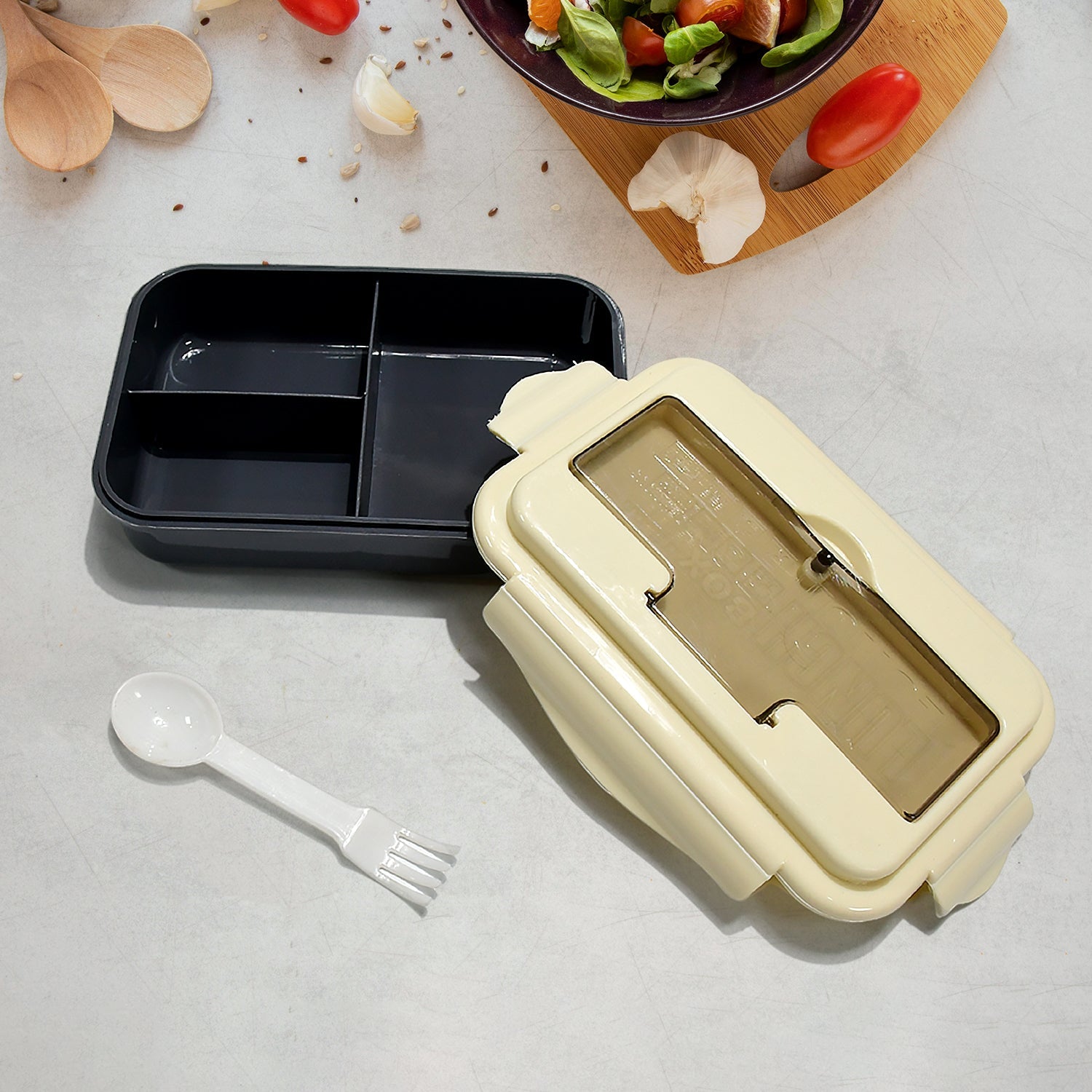 2809 Lunch Box Flex Lock Plastic Liner Lunch Container, Portable Tableware Set for Kid Adult Student Children Keep Food Warm