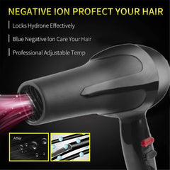 0386 1500 Watts Professional Hair Dryer 2888 (Black) DeoDap