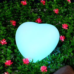 3D Heart Shape Moon Night Lamp with Plastic Stand (13 x12 Cm / 1 Pc)