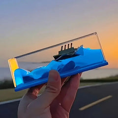 7589 Car Interior Dashboard Decoration Floating Water Cruiser Ship Iceberg Ornament Car Interior Decoration for Birthday Gifts, Home Decor Suitable for Home Show Car Decoration, Gifts, Desk or Paperweight