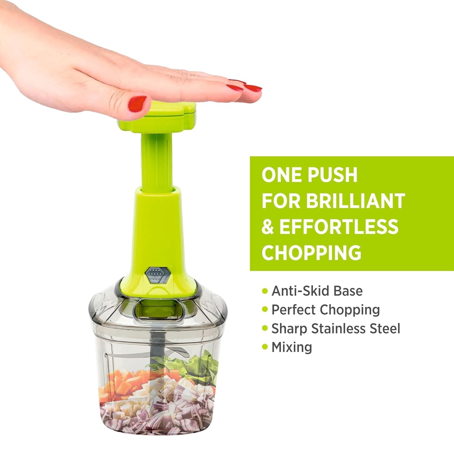 2in1 Press Vegetable Choppers for Kitchen (1100 ML)