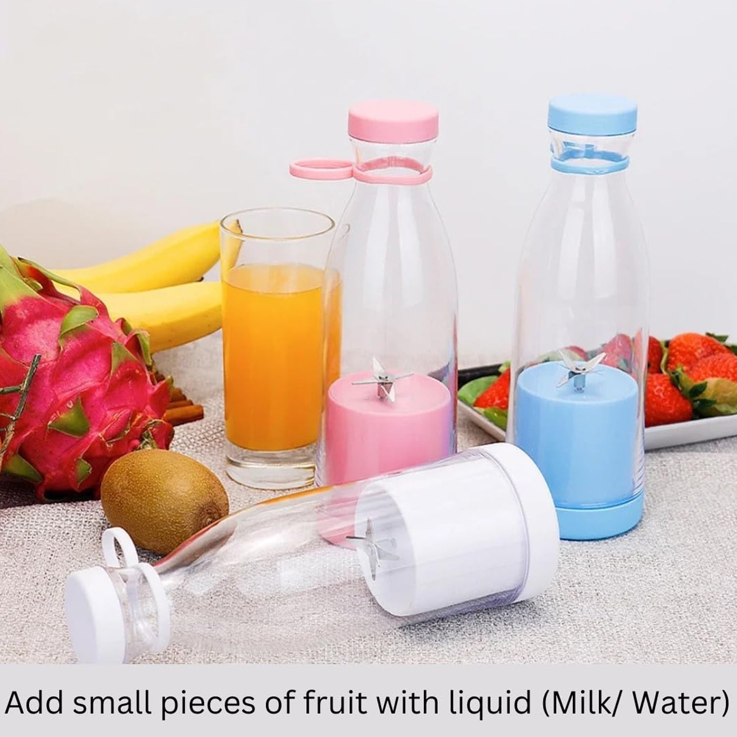 Blender Portable Juicer with 6 Blades 380 Ml Multicolor