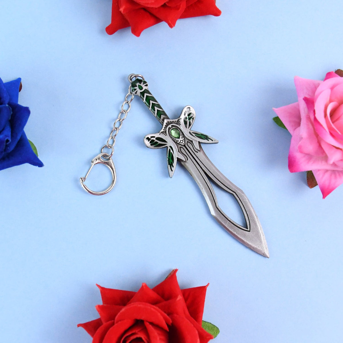 Metal Sword Shape Keychain - Durable & Stylish Accessory (1 Pc)