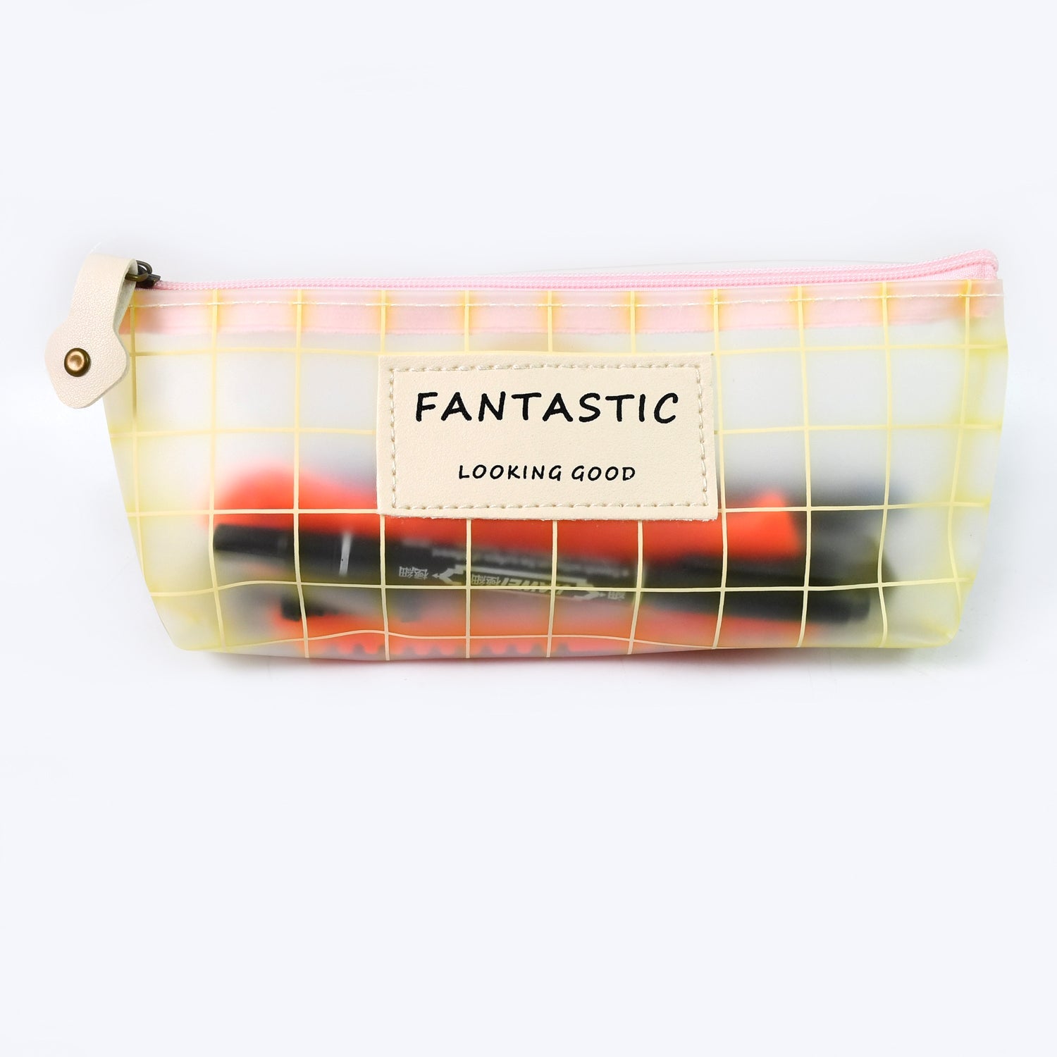 Transparent Pencil Zip Pouch Bag Zipper  (1 Pc)