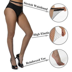 Women's / Girls's High Waist Pantyhose Tights Fishnet Stockings Broad Mesh Net Style (1 Pc)