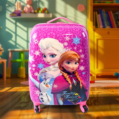 Kids Travel Suitcase with 4 Wheels (2 Pcs Set / 1 Big & 1 Small Shoulder Bag / Mix Design & Color)