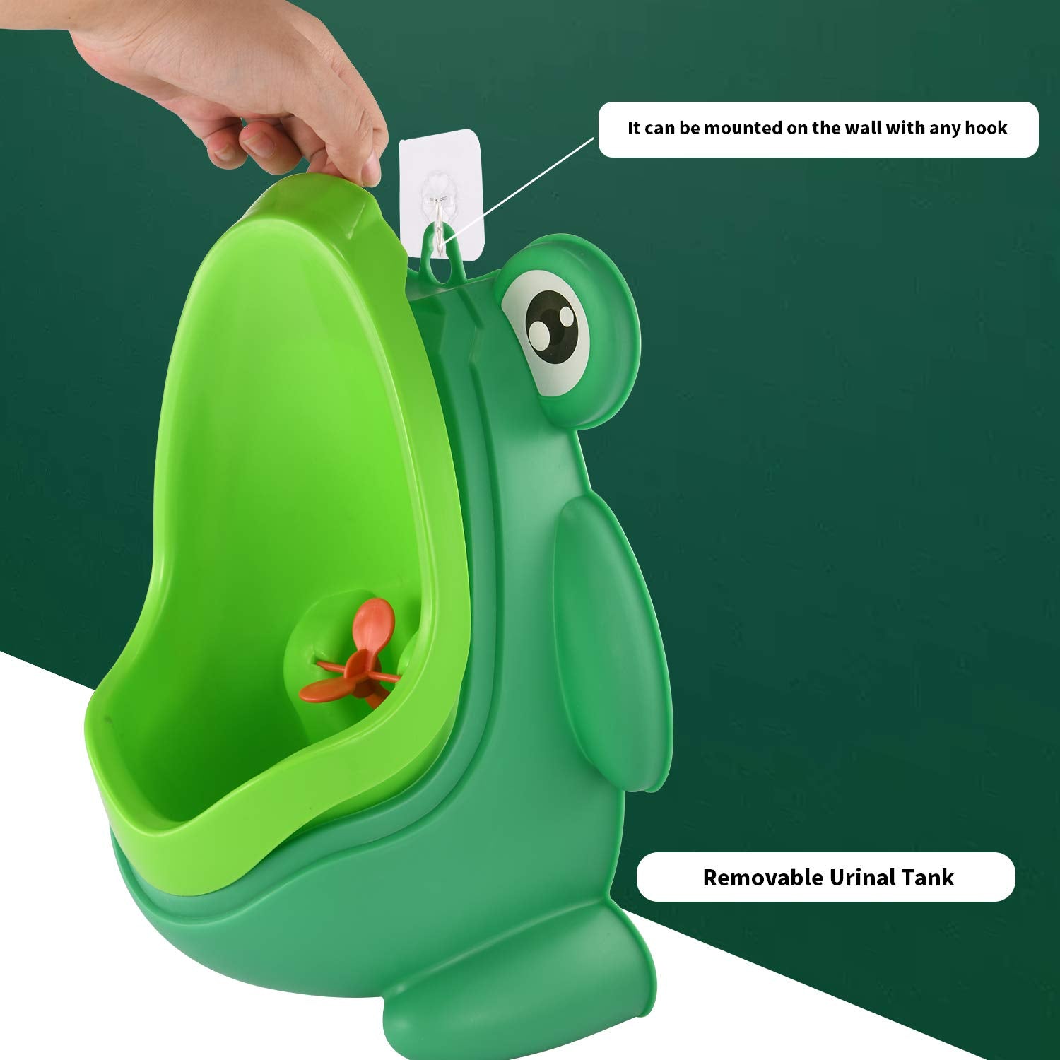 4034 Cute Forg Standing Potty Training Urinal for Boys Toilet with Funny Aiming Target DeoDap