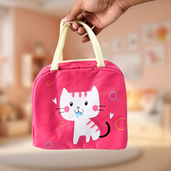 Insulated Lunch Box Bag With Zipper Closer (1 Pc / Mix Color)