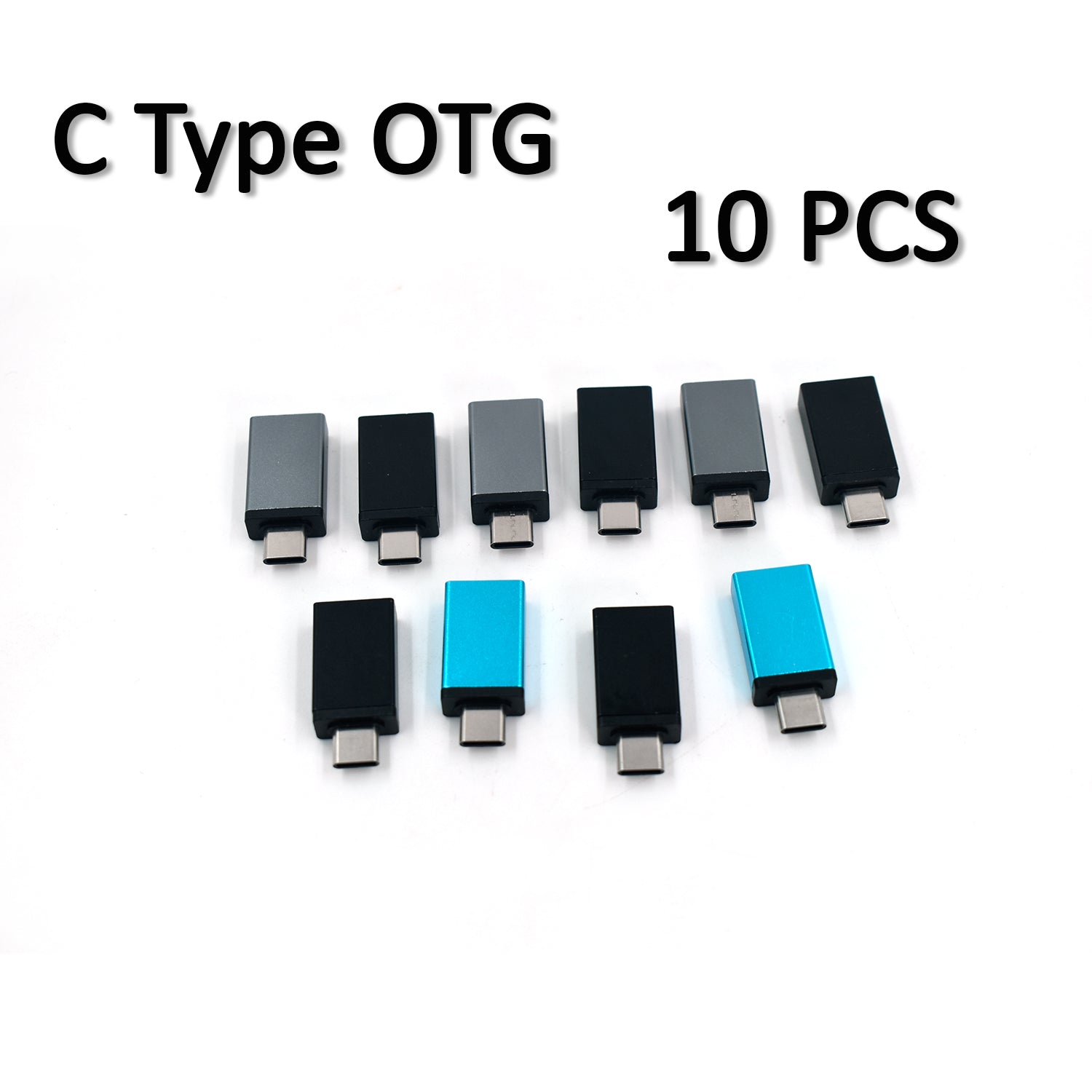 0261 OTG Type C & USB to Micro USB Adapter for Android Mobile Smart Phones & Tablets With Zip Pouch (Pack of 20) DeoDap