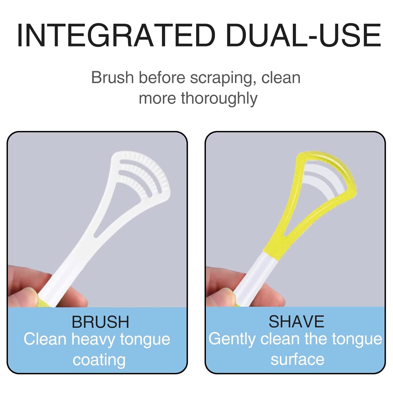 Oral Tongue Cleaner Brush Scraper Health Personal Care Dental Care Tongue Cleaner (1 Pc / Multicolor)