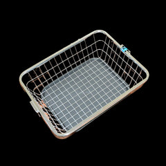 5853 Dish Drainer Rack  With Drip Tray Stainless Steel Dish Drainer Rack with Drip Tray, Utensil Drying Stand for Kitchen Plate Rack Bartan Basket for Kitchen Utensils/Dish Drying Rack with Drainer/Bartan Basket/Plate Stand ( 57 x 45 x 19 cm)