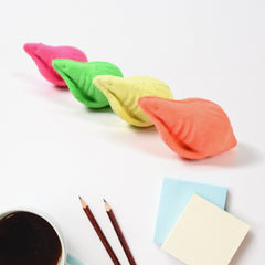 Shankh Shape Eraser Rubber (1 Pc / Mix Colour & Design)