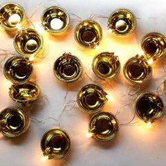 LED Diya Series Light, Fairy Lights for Diwali Decoration (16 Diya)