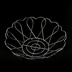 5122 Stainless Steel Fruit Basket (Flower) Fruit Bowl Basket DeoDap