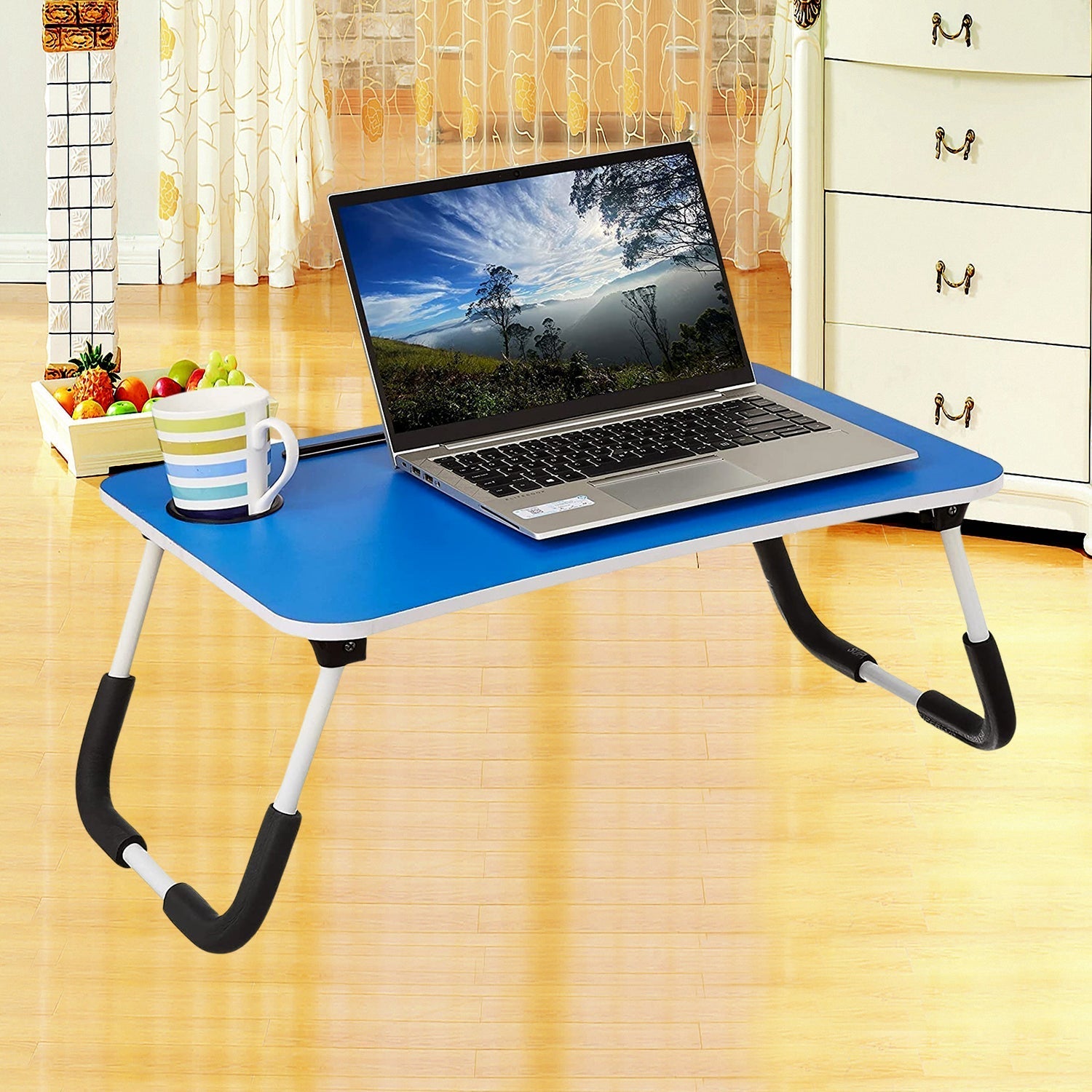 Multi-Purpose Laptop Desk for Study and Reading with Foldable Non-Slip Legs Reading Table Tray , Laptop Table ,Laptop Stands, Laptop Desk, Foldable Study Laptop Table