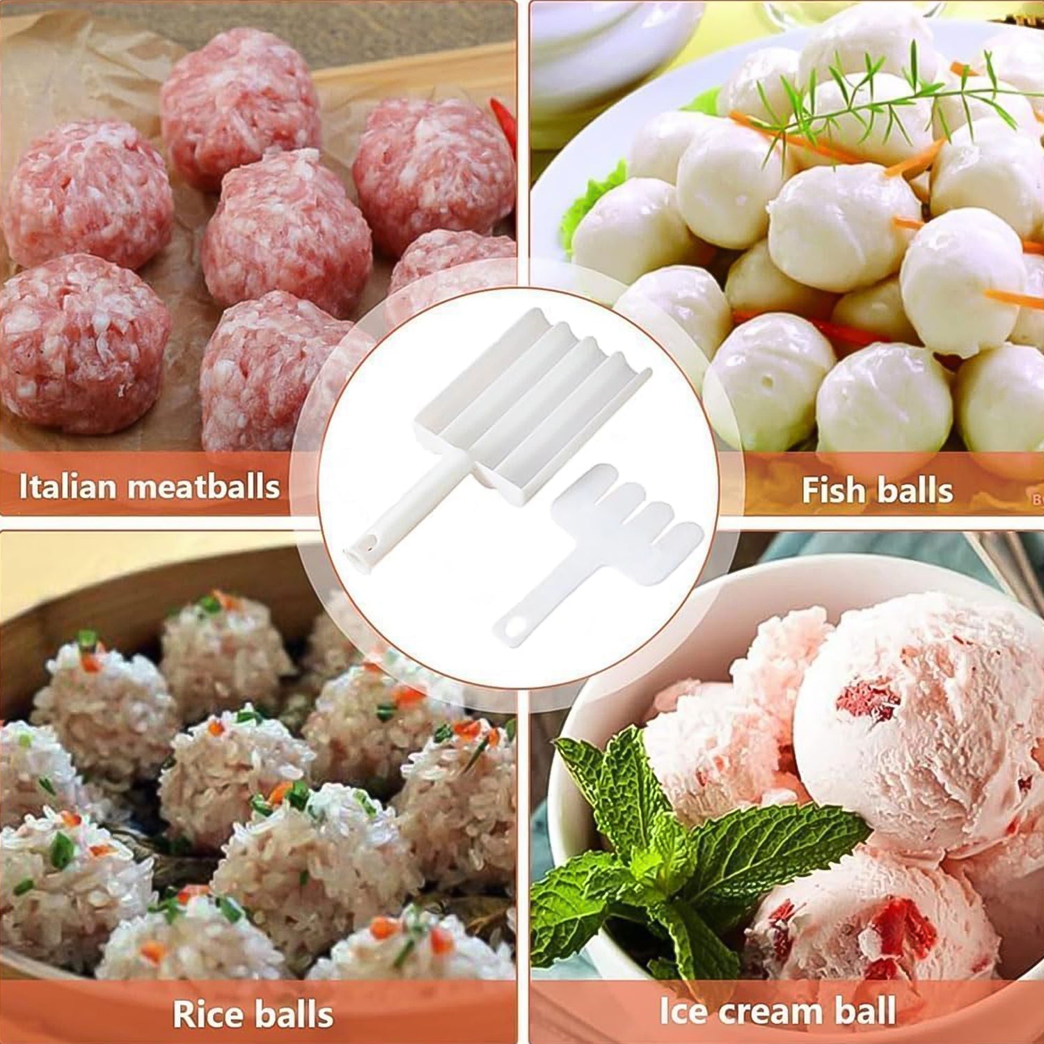 Gujia & Meatball Maker Set Easily Shape Meatballs Maker (1Pc)