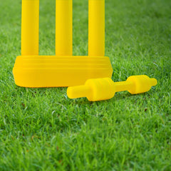 Small Cricket Kit for Boys & Girls, Cricket Set with 1 Cricket Bat, 1 Plastic Ball, Bails, 3 Stumps with Stand Base