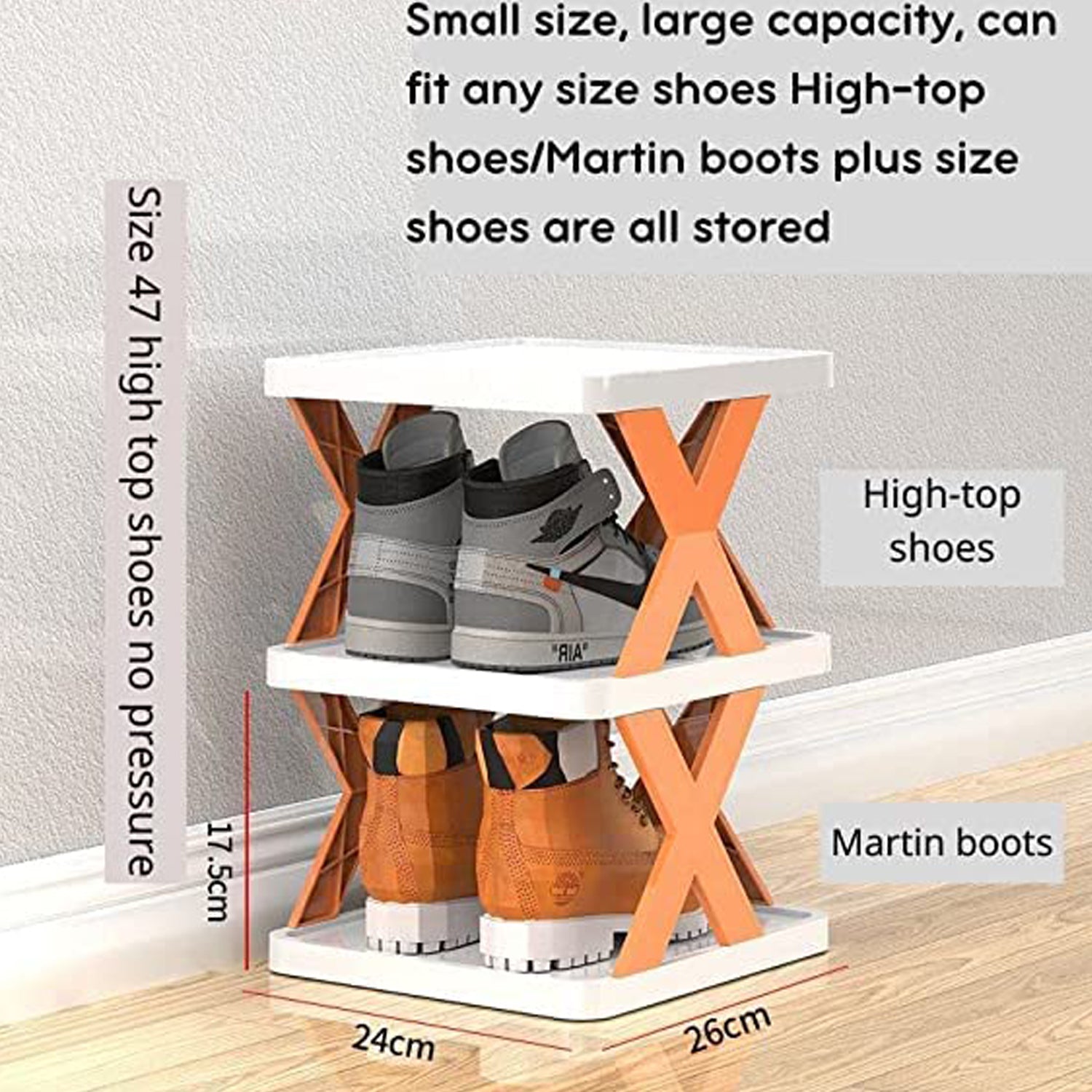 9054A   6 LAYER SHOE RACK DESIGN LIGHTWEIGHT ADJUSTABLE PLASTIC FOLDABLE SHOE CABINET STORAGE PORTABLE FOLDING SPACE SAVING SHOE ORGANIZER HOME AND OFFICE DeoDap