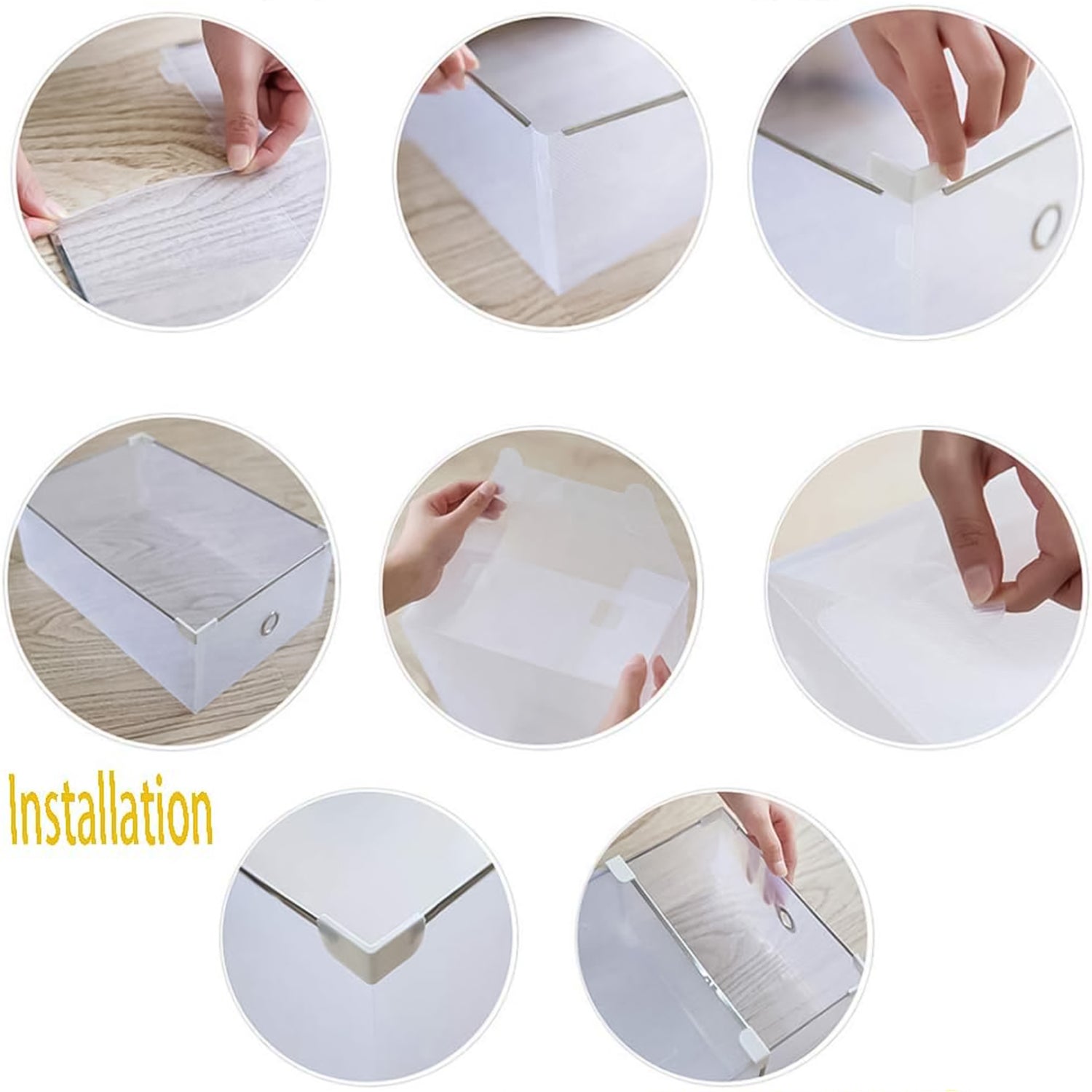 Transparent Drawer Style Shoe Storage Box (1 Pc)