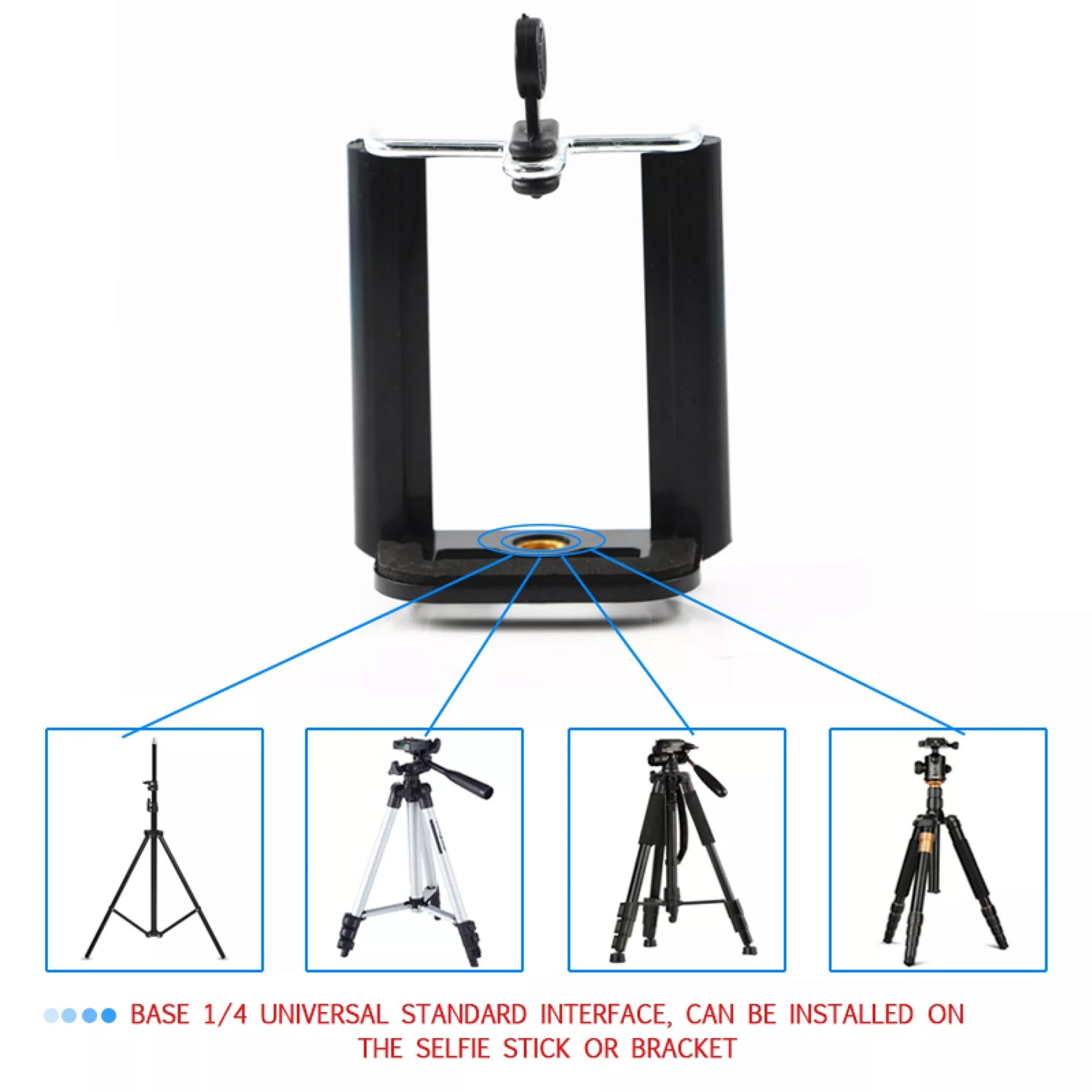 7338 Mobile Holder Attachment For Selfie Stick and Mobile Tripods DeoDap