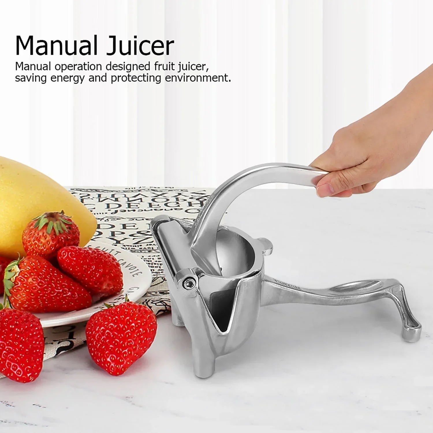 2126  MANUAL ALUMINIUM METAL FRUIT PRESS JUICER