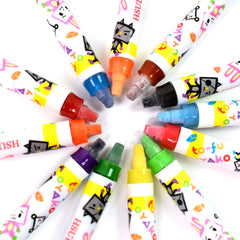 Crayons - 12 Colours Washable Testable Non-Toxic Jumbo Crayons for Toddlers