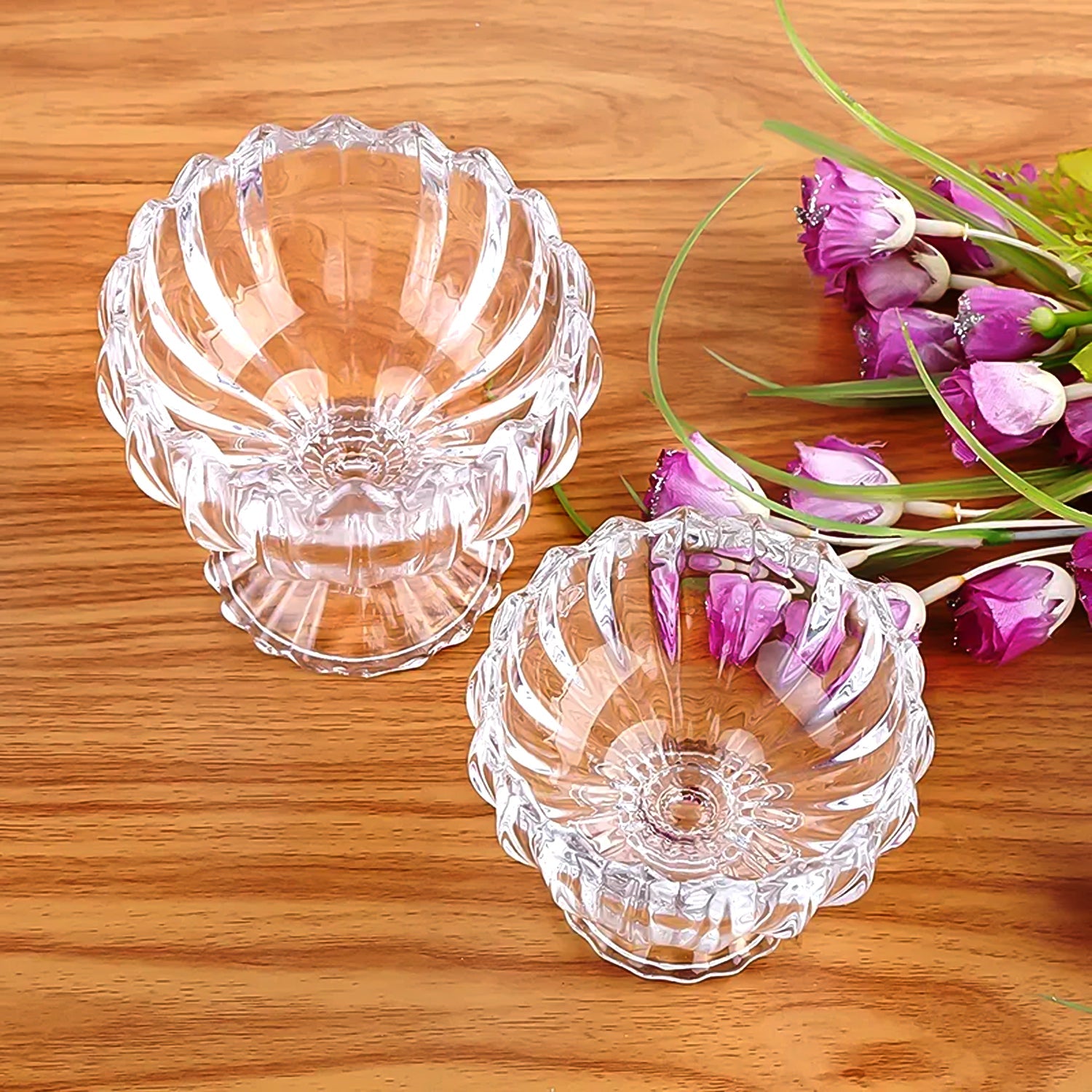 Glass Ice Cream Bowls Glass Dessert Cups for Sundae (6 pcs / 120ml)