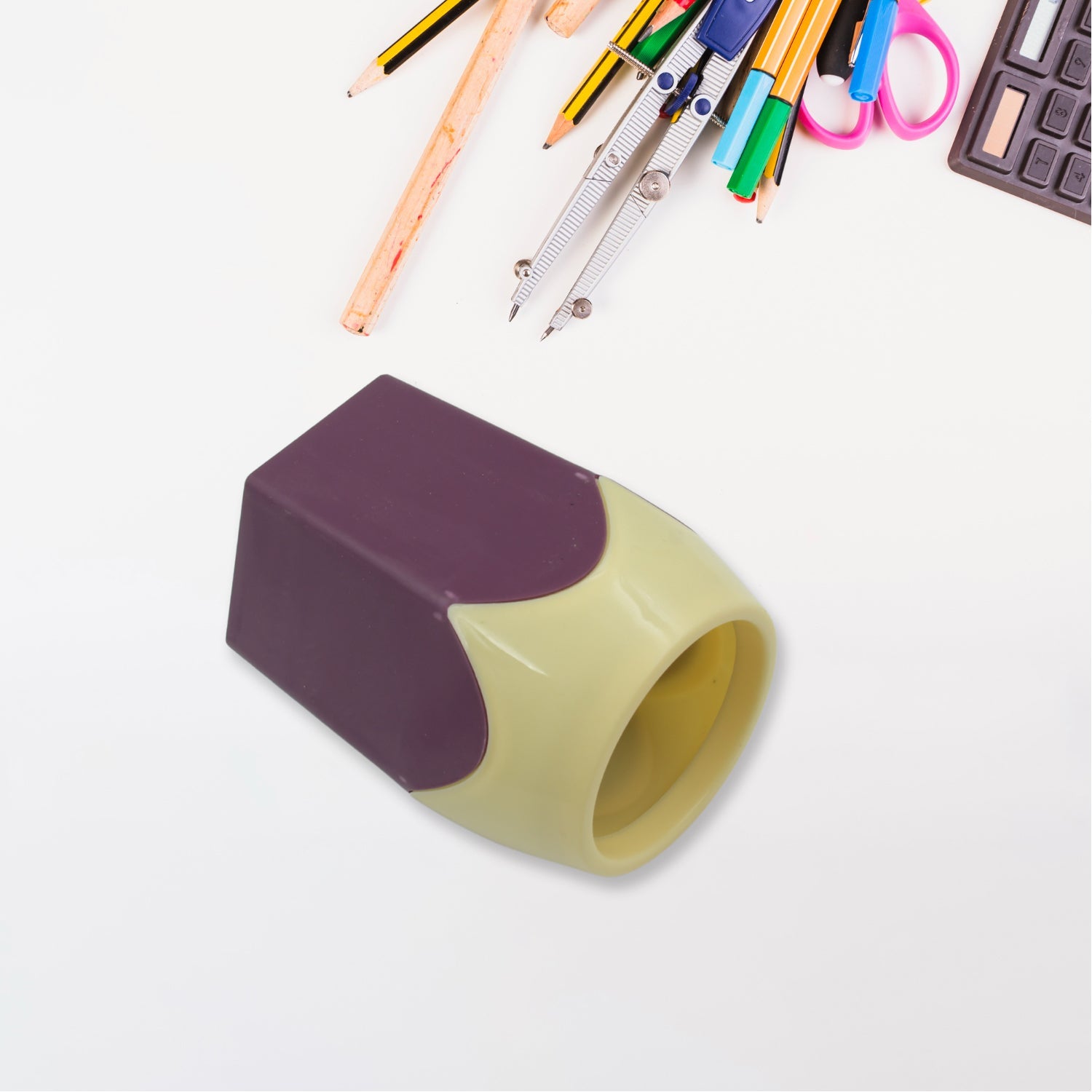 4312 Pencil Pot, Desk Pen Pencil Holder, Makeup Brush Holder, Container Pot for Desk Accessories Supplies Organizer, Home, Office, School Decoration Desktop Decor (1 Pc)