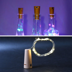 Multi LED Wine Bottle Cork / Disco Lights Copper Wire String Lights (1 Pc)