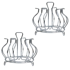 2134 Stainless Steel Glass Holder Glass Hanging Organizer for Kitchen Bars Pubs DeoDap