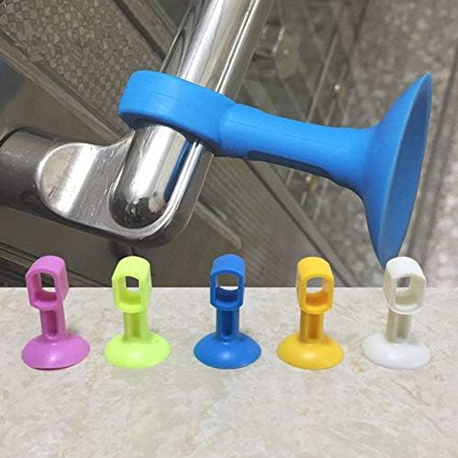 Self-Sucking Silicone Door Stopper (5 Pcs Set)