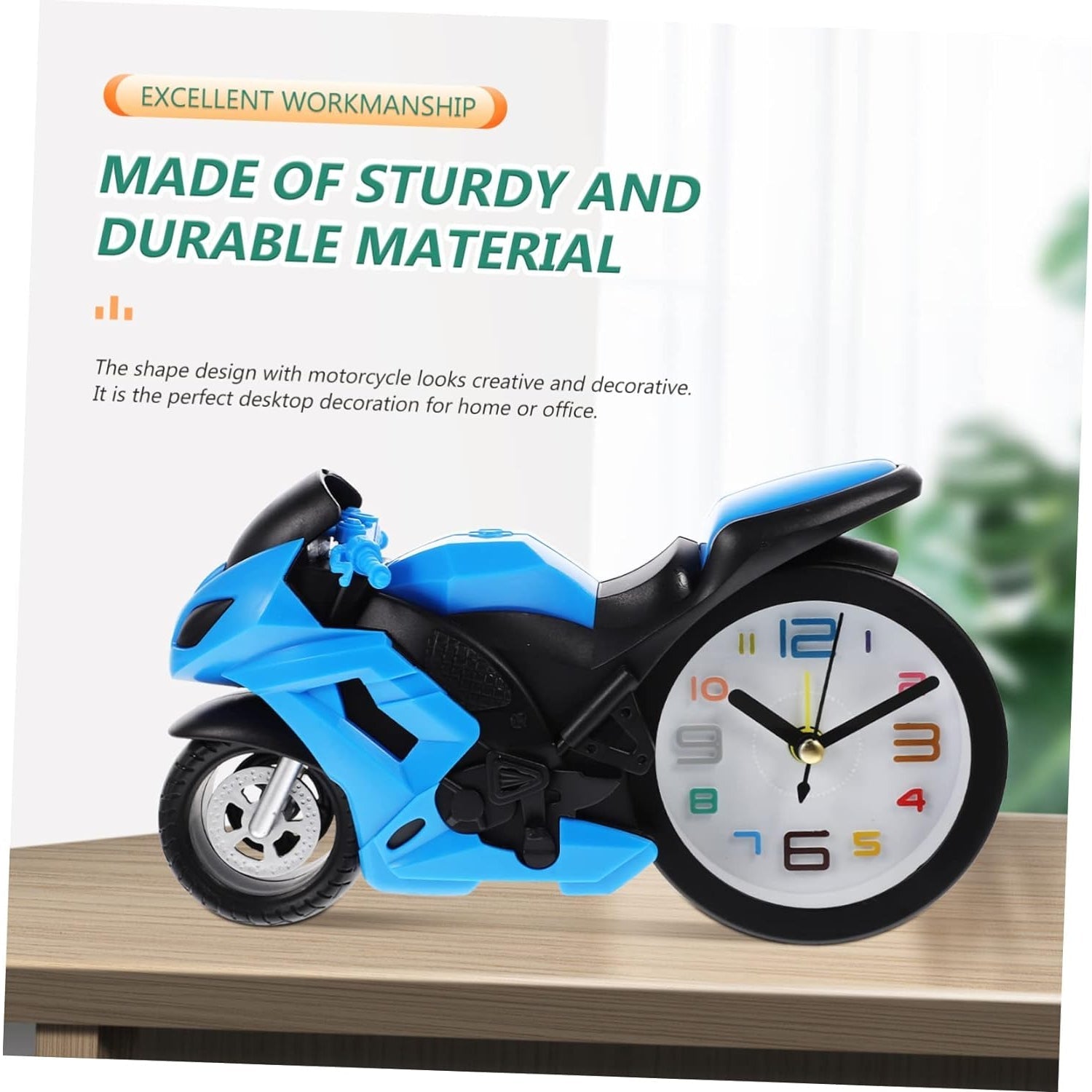 17639 Fashioned Alarm Clock Novelty Retro Motorcycle / Motorbike Engine Style Clocks Alarm Clock Desktop Decoration Kids Gift