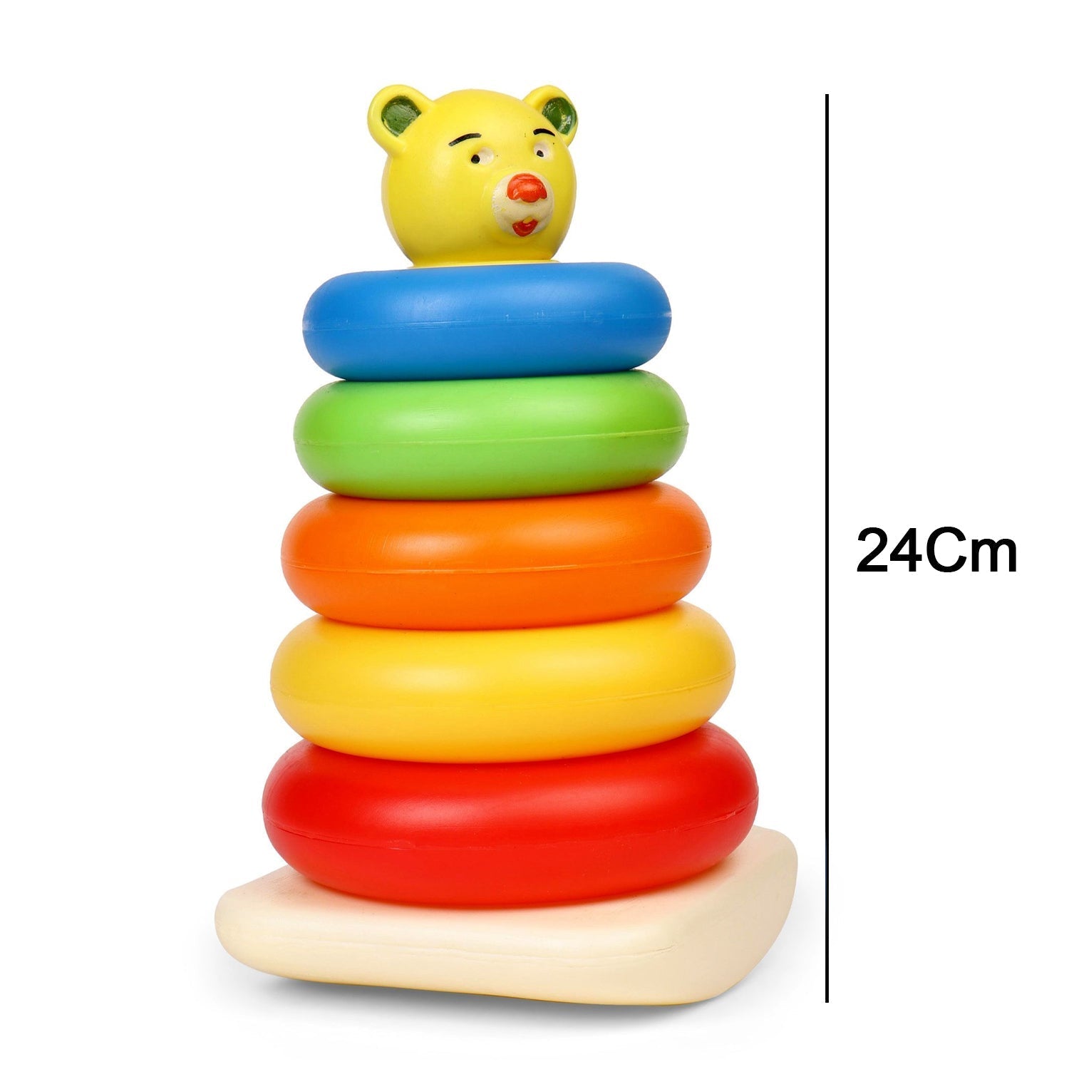 8017 Plastic Baby Kids Teddy Stacking Ring Jumbo Stack Up Educational Toy 5pc DeoDap