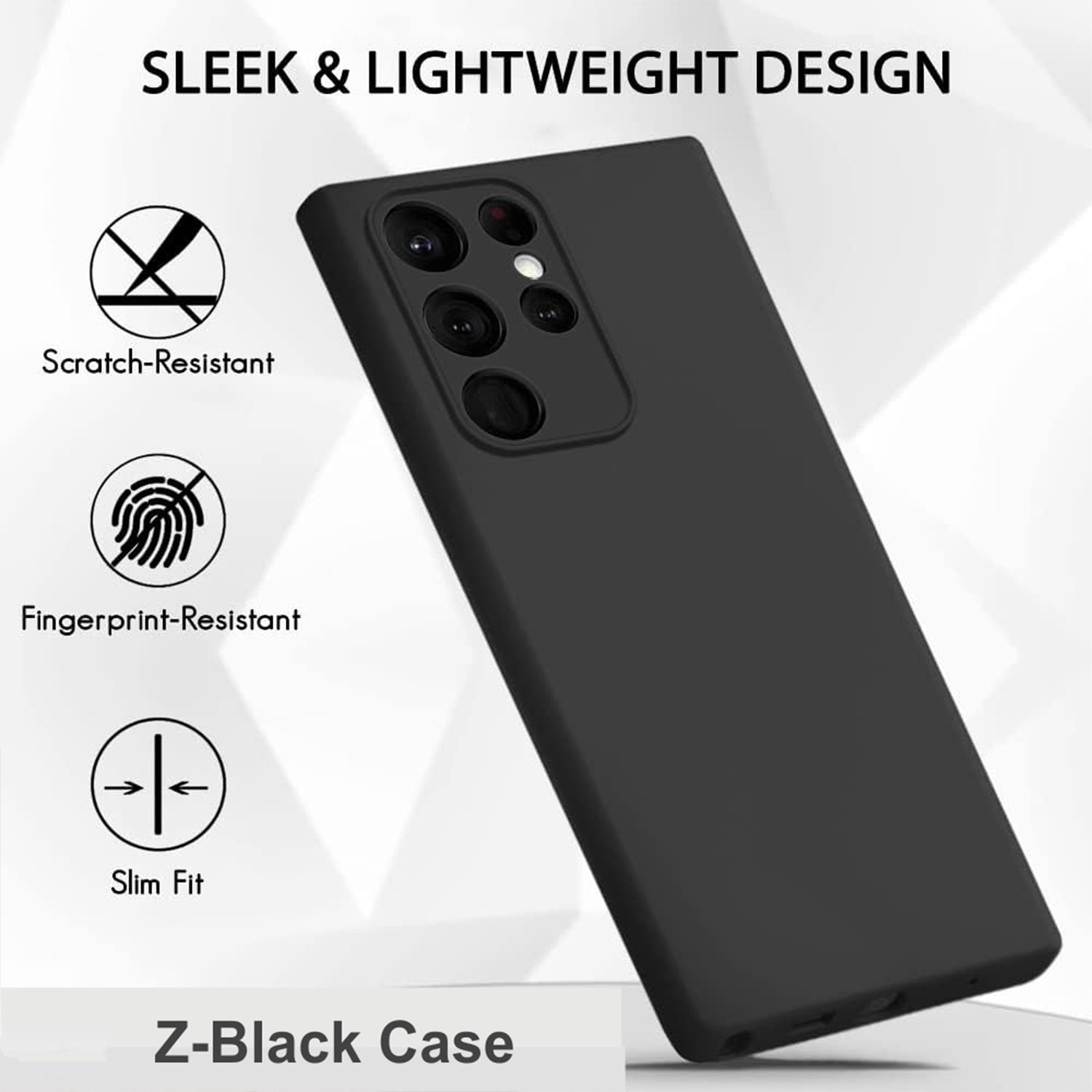 Z-Black Matte Case For Motorola