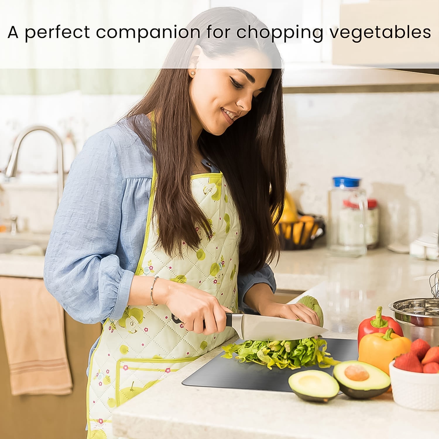 Stainless Steel Vegetable & Fruit Cutting Chopping Board (31×20 Cm / 1 Pc)