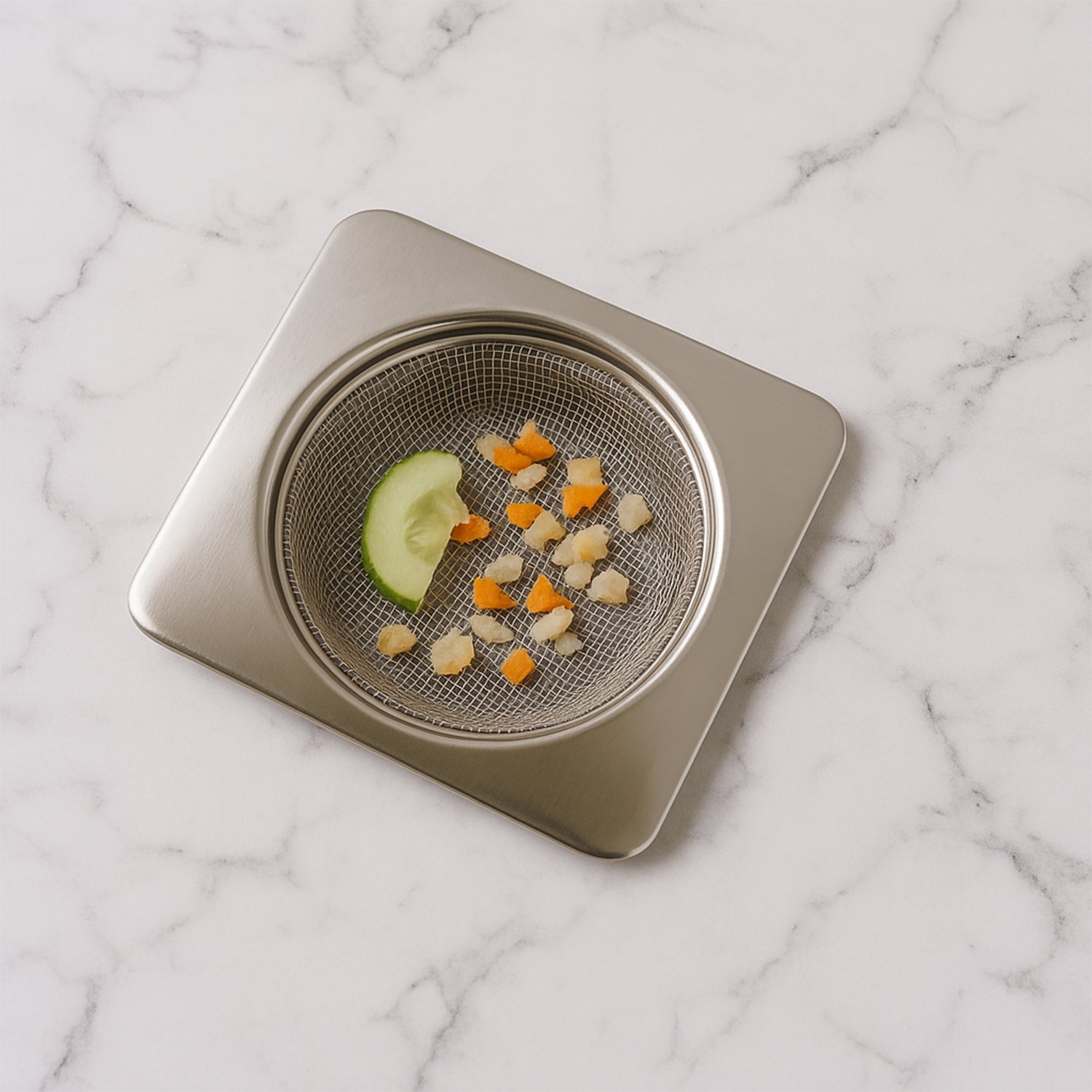 Stainless Steel Square Sink Strainer (1 Pc)