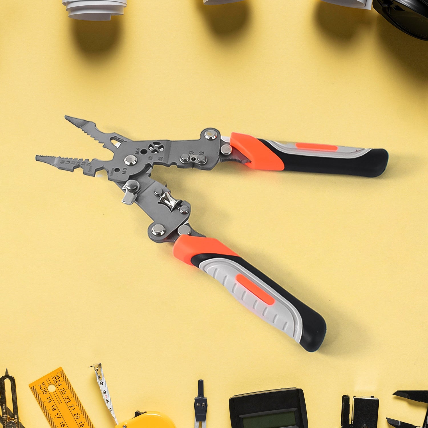 8 in 1 Wire Stripper Pliers, Soft Grip