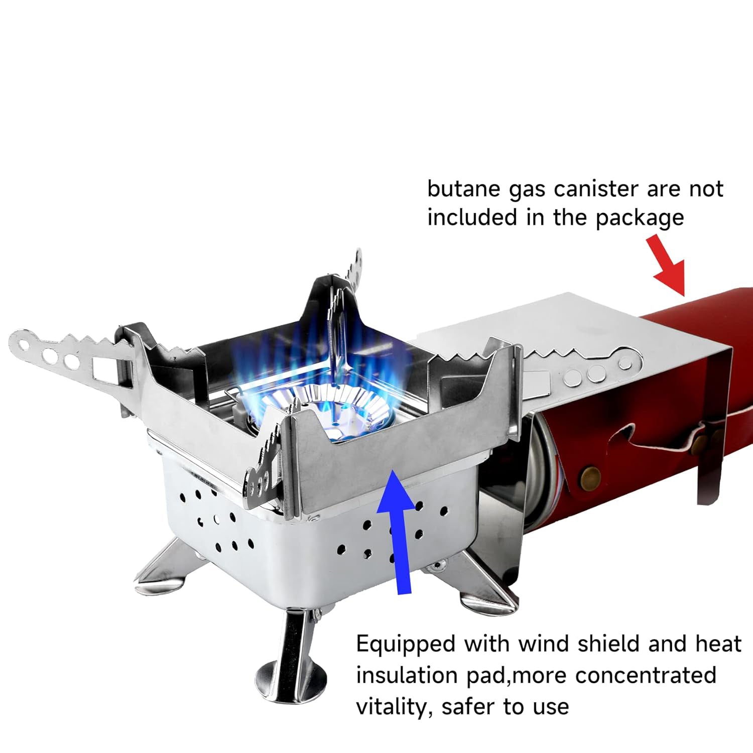 Mini Portable Square Camping Stove (1 Pc)