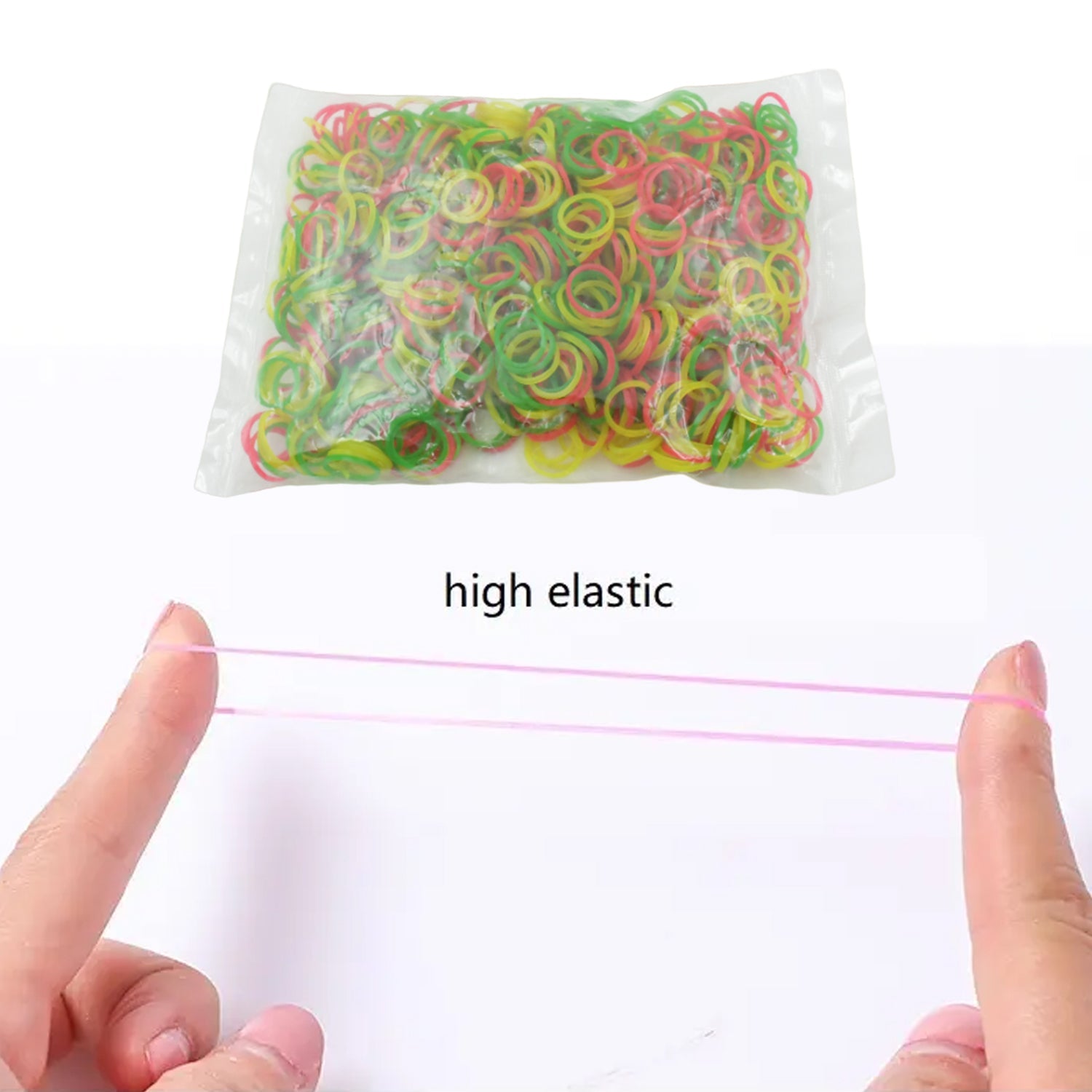 4354 RUBBER BAND FOR OFFICE/HOME AND KITCHEN ACCESSORIES ITEM PRODUCTS, ELASTIC RUBBER BANDS, FLEXIBLE REUSABLE NYLON ELASTIC UNBREAKABLE, FOR STATIONERY, SCHOOL MULTICOLOR (0.5 Inch / 50 Gm)