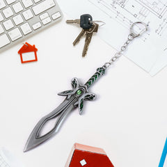 Metal Sword Shape Keychain - Durable & Stylish Accessory (1 Pc)