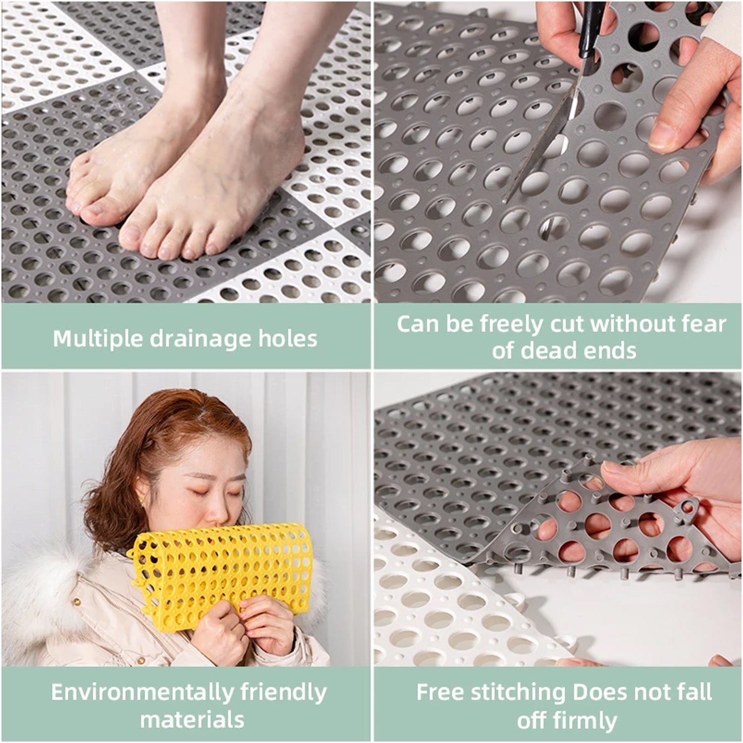 4010 Bath Anti Slip Mat Used while bathing and toilet purposes to avoid slippery floor surfaces. (Pack Of 6) DeoDap